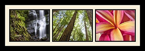 ArtToFrames Collage Photo Frame Single Mat with 3-8x10 Openings with Satin Black Frame and Alabaster mat. - color: 3 - 8x10 - (2134), size: Alabaster