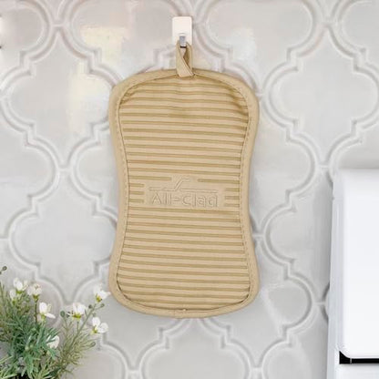 All-Clad Premium Pot Holder & Hot Pad: Heat Resistant to 500 Degrees - 100% Cotton, 10"x6.25" Hot Pad for Kitchen and Barbeque, (2-Pack), Cappuccino - color: Cappuccino, size: 2 Pack