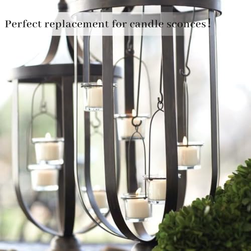 Letine Tealight Candle Holder Set of 12- Clear Glass Votive Candle Holders Bulk for Valentine's Day Decorations, Wedding, Party & Home Decor