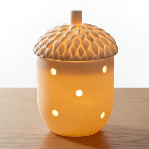 Ceramic Tea Light Holder Pinecone Jar Semi Translucent Unglazed White Gift Jar