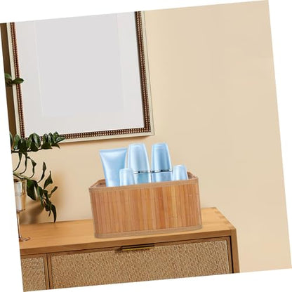 POPETPOP 3pcs Woven Wicker Storage Baskets Natural Material Nesting Bins for Bedroom Bathroom Laundry Room Kitchen Versatile Small Organizers