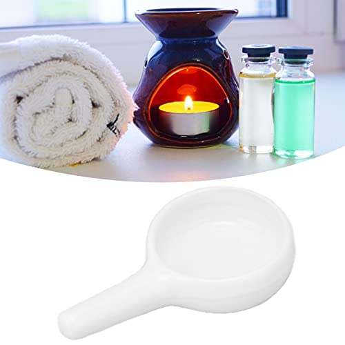 Tealight Wax Warmer Candle Spoon, Shape Replacement Candle Holder for Essential Oil, Aromatherapy Diffuser,Fragrance Incense (White) - color: White