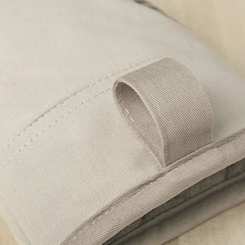 KitchenAid Beacon Two-Tone Non-Slip Mini Oven Mitt Set, Milkshake Tan/Beige, 5.5"x8", 2 Piece - color: Milkshake Tan/Beige