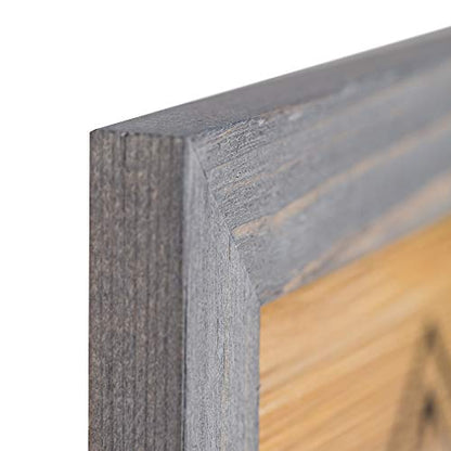 Rustic Wooden Square Picture Frames 4x4 - Set of 2-100% Natural Solid Eco Wood with Real Glass for Wall Mounting and Tabletop Display Photo Frame - Grey - color: Gray