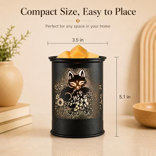 Wax Melt Warmer Metal Wax Warmer for Scented Wax Candle Wax Burner(Fox) | Electric Fragrance Candle Oil Burner 2 in 1 Wax Melts as Gifts for Moms Grandma Women Girls - style: Fox