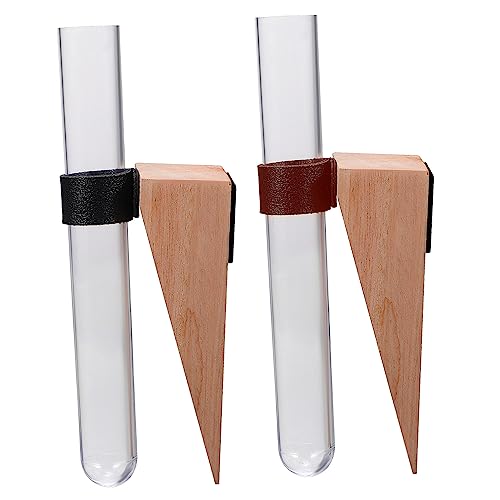 Flower Vase Set 2 Pieces Wall-Mounted Test Tube Plant Holders Air Plant Vase Easy to Assemble