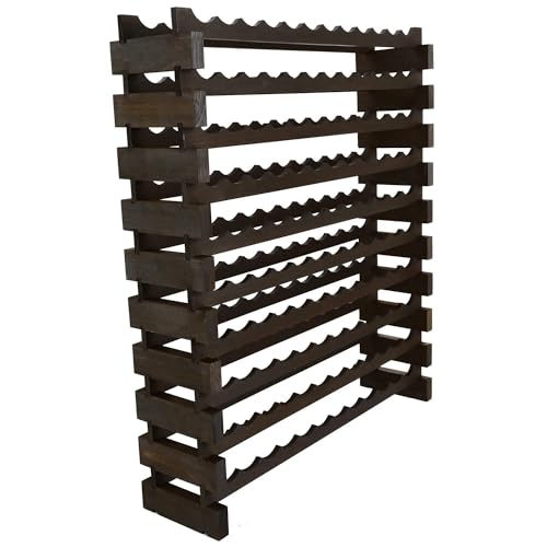 120 Bottle Wine Rack Dark Stain - color: Dark Stain