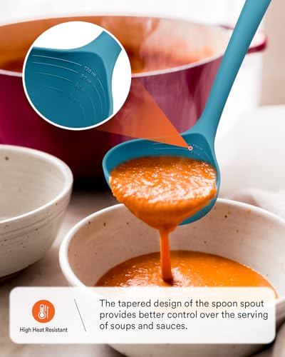 Kitchen Utensils Set, 13PCS Silicone Cooking Utensils, Heat Resistant Kitchen Utensil Spatula Set for Nonstick Cookware, Wooden Handles Kitchen Gadgets Tools Set (BLUE) - color: Blue