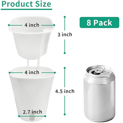TCBWFY 4 Inch Self Watering Pots for Indoor Plants,8 Sets Self Watering Planter Pots with Visual Water Level Window and Multiple Vents,Self Watering Plant Pot for All House Plants,Flowers,Herbs - size: 4 Inch - 8 Sets