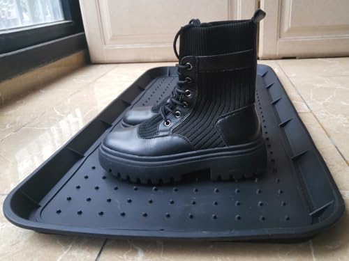 Soft Silicone Rubber Boot Tray for Entryway,Boot Mat,Shoe Tray,Shoe Mat for Indoor and Outdoor Use (Soft Silicone Rubber 2Pcs, 29.5X14.9 inch) - color: Soft Silicone Rubber 2pcs, size: 29" x 14" x 1.2"