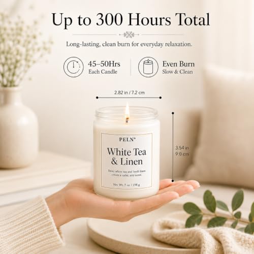 Scented Candles Gift Set, 6 Pack Clean Living Scented Candles | 7 oz Soy Candles for Home, Fresh Botanical Fragrances, Up to 300 Hours, Candle Gifts for Women, Mom, Housewarming - color: Clean Living Candles Collection