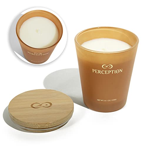 PERCEPTION AROMAS Luxury Scented Candle | Sandalwood Thyme | Hand Poured Soy Wax Candle with Gift Box | Elegant Fragrances | 50 Hour Burn Time (8.1 oz) - color: Sandalwood Thyme