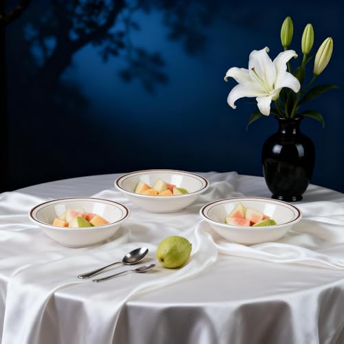 Stoneware Narrow Rim Commercial Grade Dinnerware (Brown Speckle, Fruit 4.5oz) - color: Brown Speckle, size: Fruit 4.5oz