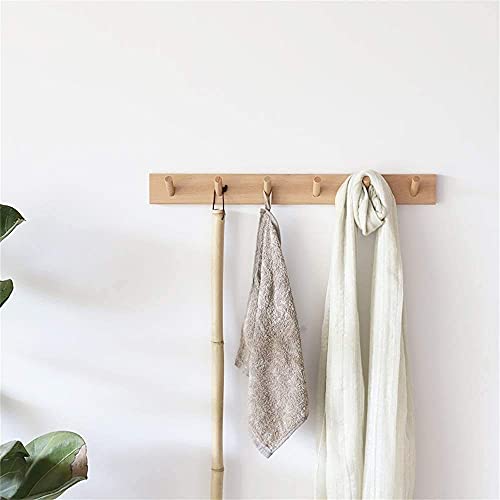 Coat Hooks for Wall Modern Sleek Wooden Peg Rail/Coat Rail with 3-8Coat Hooks for Jackets Dressing Gowns Scarves and Towels/Wall Mounted Coat Rack Stylish Wall-Mounted Coat Rack for Wall