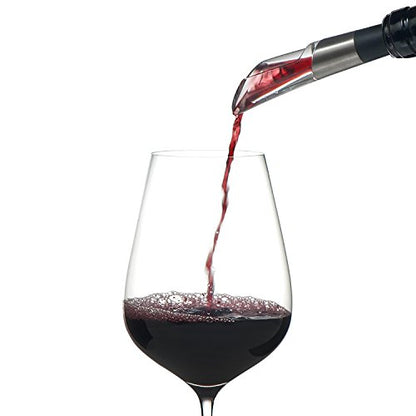 Wine Enthusiast 2-in-1 Electric Blue Automatic Wine Bottle Opener and Preserver Set – Fully Electric Corkscrew with Charging Station – Seal Bottle with Vacuum Stopper (7 Piece Set) - color: Silver