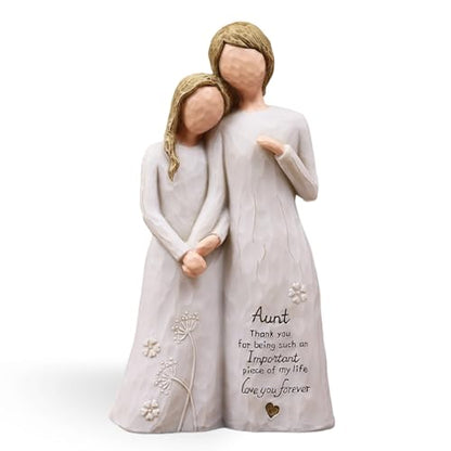 Aunt Birthday Gifts, Gifts for Aunt, Auntie Gift Ideas Figurine | Aunt Gifts, Best Aunt Ever Gift, Gift for Aunts from Niece, Aunts Gifts for Mothers Day, Christmas,Hand-Painted Resin Statue - style: Aunt gifts