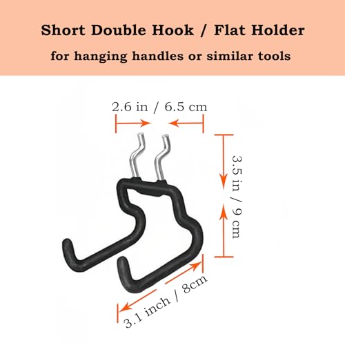 6 Pack Pegboard Hooks - Peg Board Tool Utility Hooks & Hangers (S) | Fit 1/4" Pegboards, Heavy Duty Metal Peg Board Shelving Tool Hooks Wall Organizers and Storage for Garage Craft Workbench