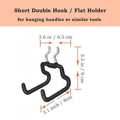 6 Pack Pegboard Hooks - Peg Board Tool Utility Hooks & Hangers (S) | Fit 1/4" Pegboards, Heavy Duty Metal Peg Board Shelving Tool Hooks Wall Organizers and Storage for Garage Craft Workbench
