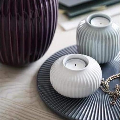 Kahler Hammershoi Tealight Holder | White Porcelain | 3.9 Inch - color: White, size: 6,5 x 10 cm
