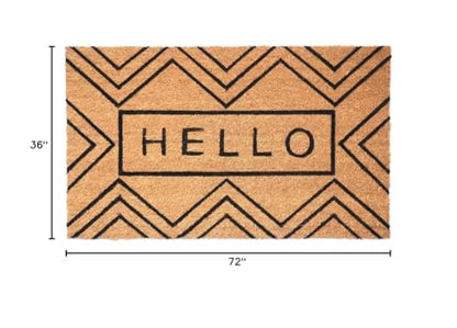 Calloway Mills Chevron Hello Doormat (36" x 72") - size: 3' x 6' (Rectangular)