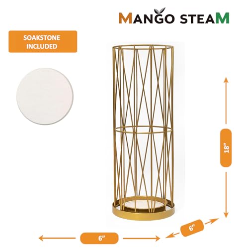 Mango Steam Pluvian Soakstone Umbrella Holder (Regular, Gold) - color: Gold, size: Regular Round