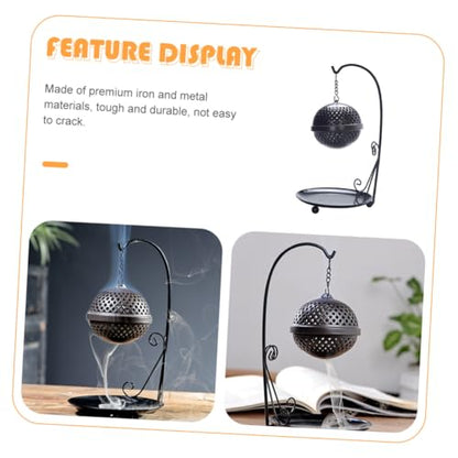 TIDTALEO Backflow Incense Burner Holder Antique Hollow Carving Aromatherapy Ornament for Home Bedroom Yoga Desk Decoration