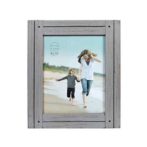 Prinz Homestead 8-inch by 10-inch Rustic Wood Frame in Distressed Gray Finish, Set of Two Frames - color: Distressed Gray