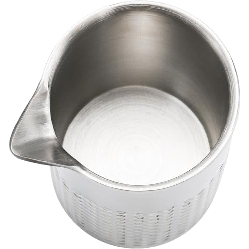 Elsjoy 18 oz Stainless Steel Cocktail Mixing Glass, Double Walled Bartender Mixer Cup Unbreakable Bar Mixing Tin for Stable Stirring