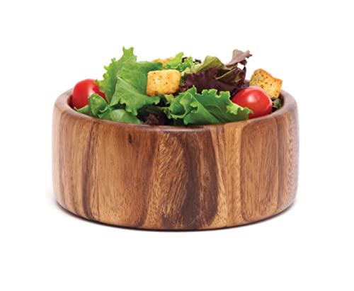 Lipper International Acacia Straight-Side Serving Bowl for Fruits or Salads, Small, 6" Diameter x 2.5" Height, Single Bowl, 29.59 fluid ounces - size: Small, style: Contemporary
