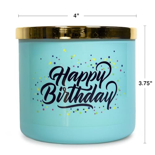 Colonial Candle Happy Birthday Candle, 14.5 oz Vanilla Sugar & Buttercream Sweet Scented, Birthday Gifts for Women, Men, Mom, Dad, Sister, Teacher, Friends, Made in The USA - color: Happy Birthday