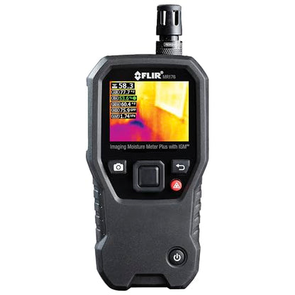 FLIR MR176 - Thermal Imaging Moisture Meter - with IGM (Infrared Guided Measurement), Replaceable Hygrometer, Pin and Pinless | Built-in thermal camera, replaceable hygrometer, IGM guidance, field temp/RH sensor, moisture diagnostics - style: MR176