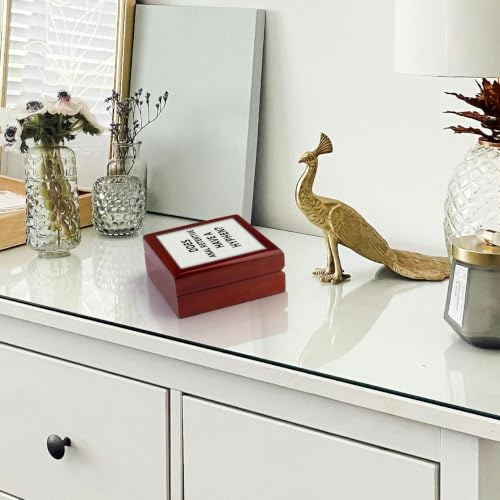 3dRose Does Anal Retentive Have a Hyphen. Black lettering on white background Jewelry Box 7 x 7 inch with 4 inch tile
