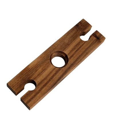 Ironwood Gourmet Acacia Wood Wine Glass Holder for Wine Bottles, Holds 2 Wine Glasses - size: 1 Bottle and 2 Glasses