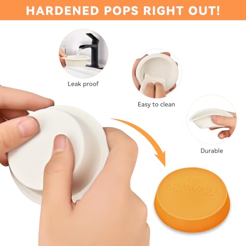 ASAWASA 2 Pcs Silicone Liners for Wax Warmer,No Mess, No Scrape, Long Lasting and Reusable, 2.48 in in Bottom Diameter (medium size 2pcs) - style: Two Medium size