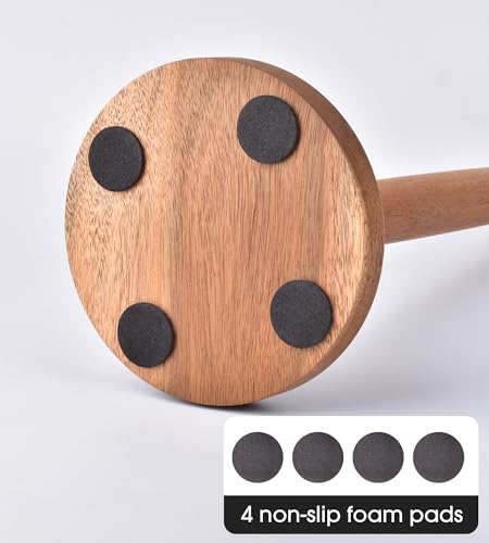 Acacia Wood Paper Towel Holder Stand – Wooden Kitchen Paper Towel Holder Countertop, PTHA, Freestanding Roll Holder for Kitchen & Bathroom & Farmhouse, Standard - size: Standard, style: Classic Acacia