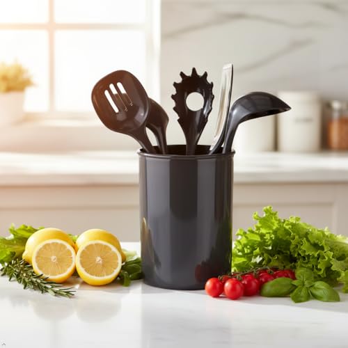 Calypso Basics by Reston Lloyd 6PC Melamine Utensil Holder Set, Rust-Free - color: Gray, size: Utensil Holder Set