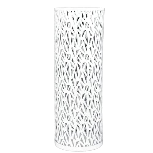 Umbrella Stand Rack for Entryway, Metal Hollowed Freestanding Umbrella Holder, Rain Collection Umbrella Organizer Bin for Can Walking Stick, Home Office Decor, Small - color: White, size: Small