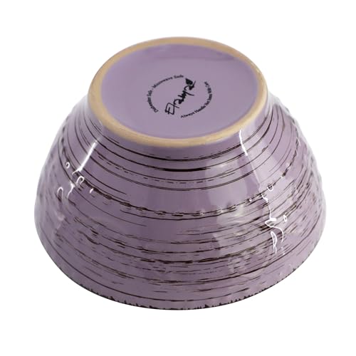 Elama Malibu Mica 16-Piece Stoneware Embossed Pattern Reactive Glaze Purple Dinnerware Set, Tableware, Serveware Set (Mica Purple) - color: Mica Purple