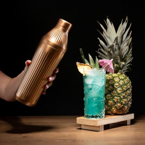 Diamond Edition Hybrid Cocktail Shaker Set, Brushed Copper, 28 oz | Diamond Edition Hybrid Cocktail Shaker Set with Vacuum Insulated Stainless Steel, Brushed Copper, 28 oz - color: Brushed Copper