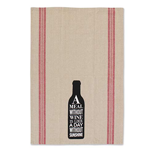 DII Wine & Sunshine Summer, Tabletop Collection, Dishtowel Set - color: Wine & Sunshine, size: 18x28"