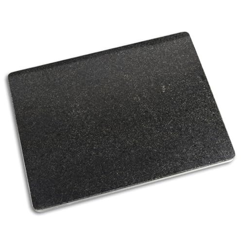 Marble Cutting Board For Kitchen, 16x12 Inch Stone Granite Cutting Board Marble Pastry Board Black For Baking, Cheese, Charcuterie, Chocolate - color: Granite Black, size: 16"L x 12"W