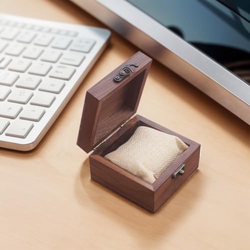 Walnut Wood Box for Crafts, Jewelry Box and watch box Wooden Keepsake Box Gift (Walnut) - color: Walnut