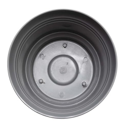 Bloem Saturn Planter w/Saucer 5" Charcoal Gray (SP05908) - color: Charcoal Gray, size: 5"