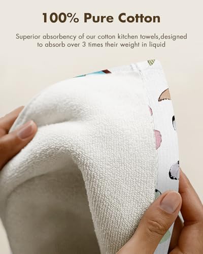 2pcs Cotton Waffle Kitchen Towels, Morpho Butterfly | Waffle Weave, Terry Cloth, Pure Cotton, Sustainable, 16"x26", Highly Absorbent, with Hanging Loop, Giftable Package - color: Morpho Butterfly