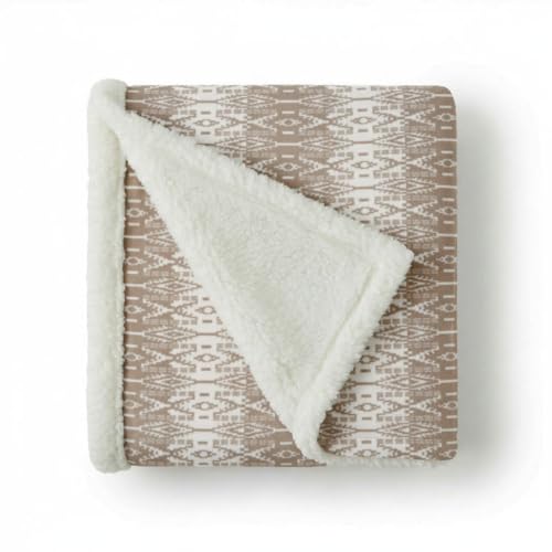 Eddie Bauer - Sherpa Throw Blanket for Couch 50x60 – Ultra Soft Reversible Fleece & Plush Sherpa Blanket, Warm Cozy Geometric Throw for Sofa, Bed, Living Room Decor - color: San Juan Oyster, size: 50" x 60"