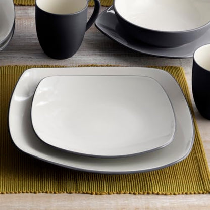 Noritake Colorwave Graphite 4-Piece Square Place Setting, Service for 1 - color: Graphite