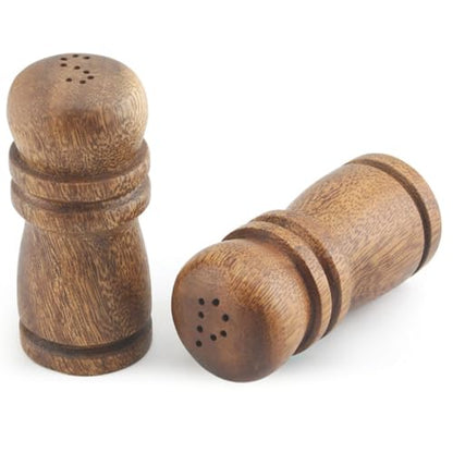 Handcrafted Hawaiian Acacia Wood Salt & Pepper Shaker Set – 4” Natural Wood Grinders, Anti-Clog Design, Sustainably Harvested, Kitchen Table Decor