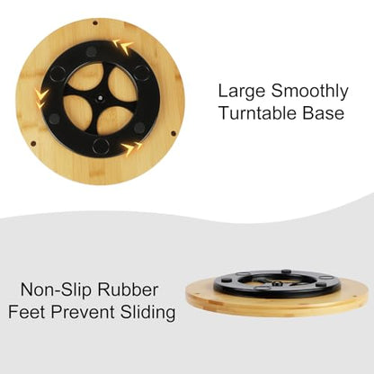 10 inch 2 Tier Lazy Susan, Rotating Spice Rack Organizer for Cabinet | Turntable Organizer for Kitchen, Pantry, Countertop, Bathroom, Vanity, Cabinet, Spining Spice Storage
