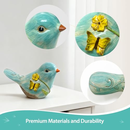 Home Shelf Decor, Blue Bird Statue - color: Blue