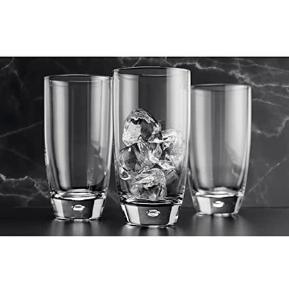 Glaver's Highball Glasses Set Of 4, 16 Oz. Drinking Glasses, Unique Water Glass Cups For Juice, Cocktails, Soda, Heavy Bottom Tumbler Glass - style: Rounded
